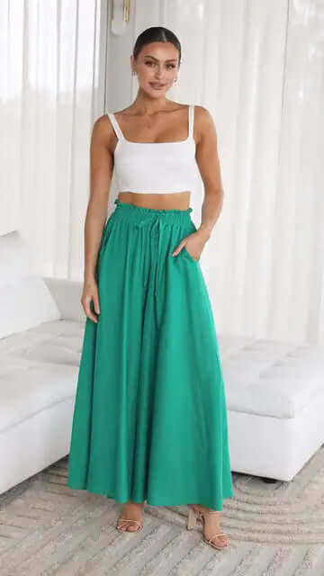 Women's Loose Fit Drawstring Trousers