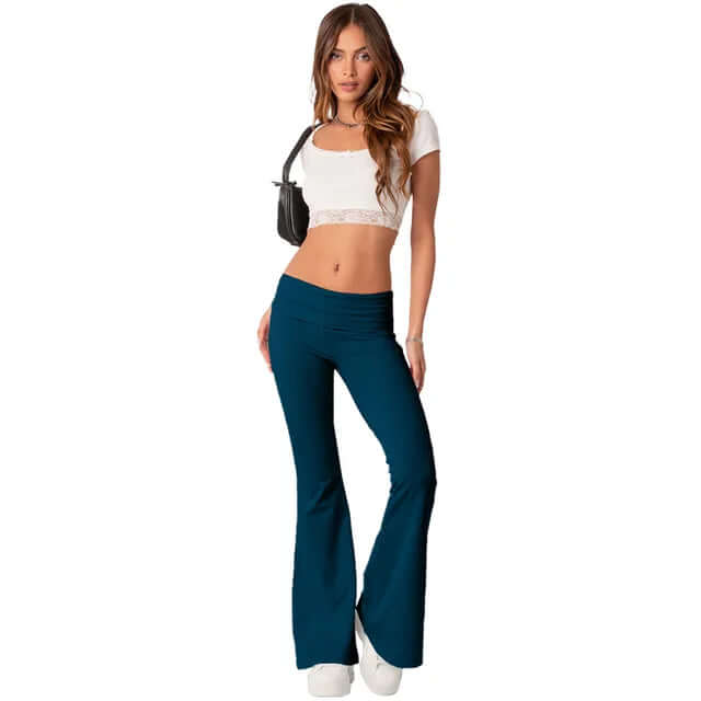 Women's Flared Stretch Trousers