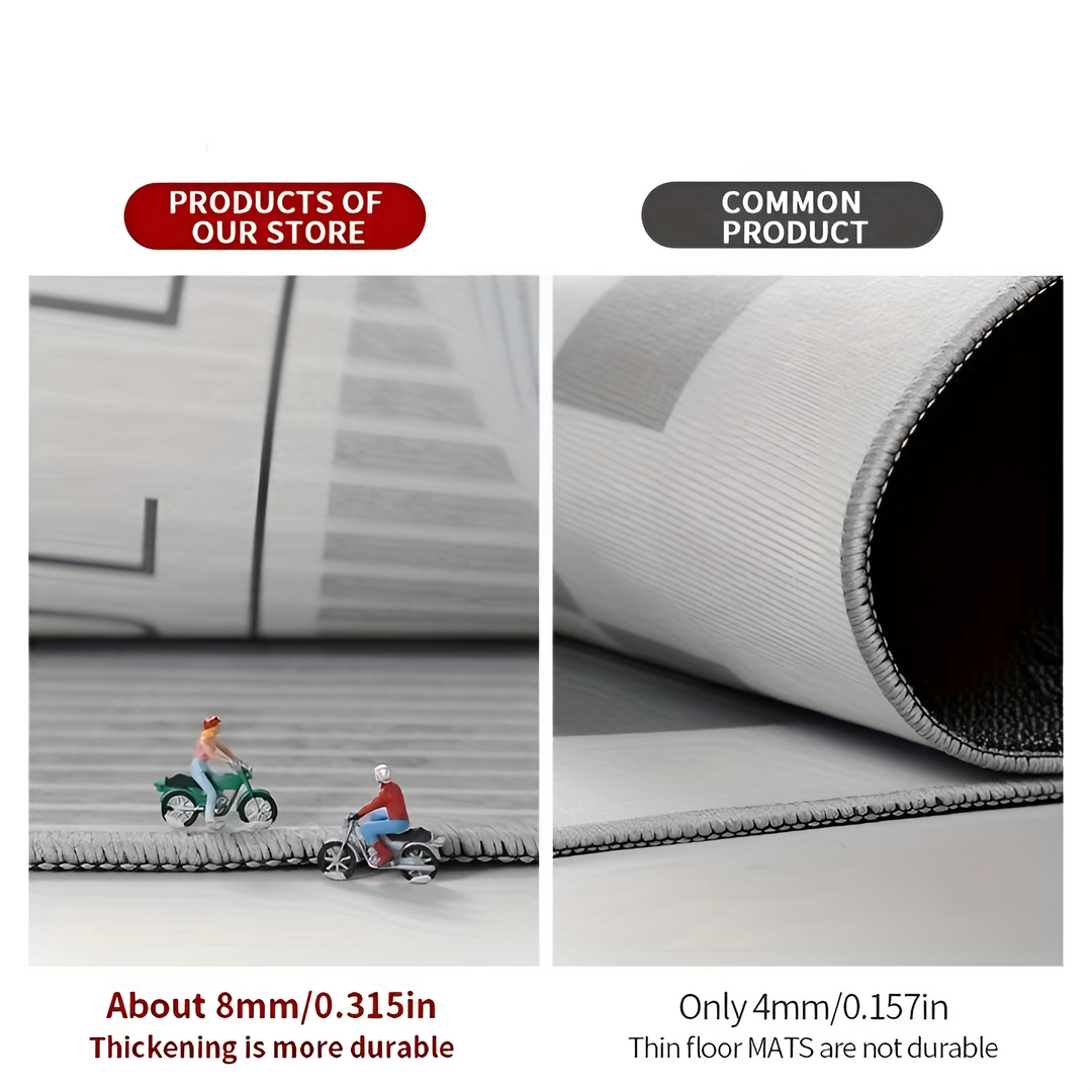 Resilient anti-fatigue kitchen mat, cushioned for extended standing. Easy clean, non-slip runner.