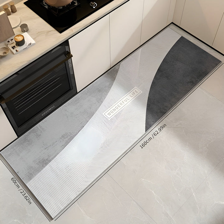 High-quality anti-fatigue kitchen mat with superior cushioning. Washable, non-slip, perfect floor runner.