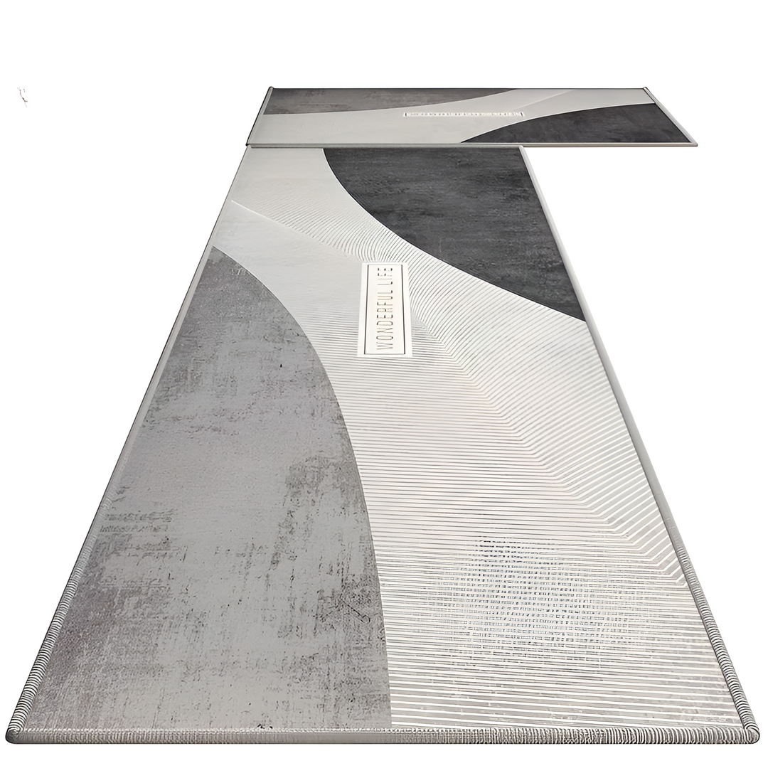 Premium cushioned kitchen mat, anti-fatigue for foot relief. Washable, non-slip, ideal home decor.