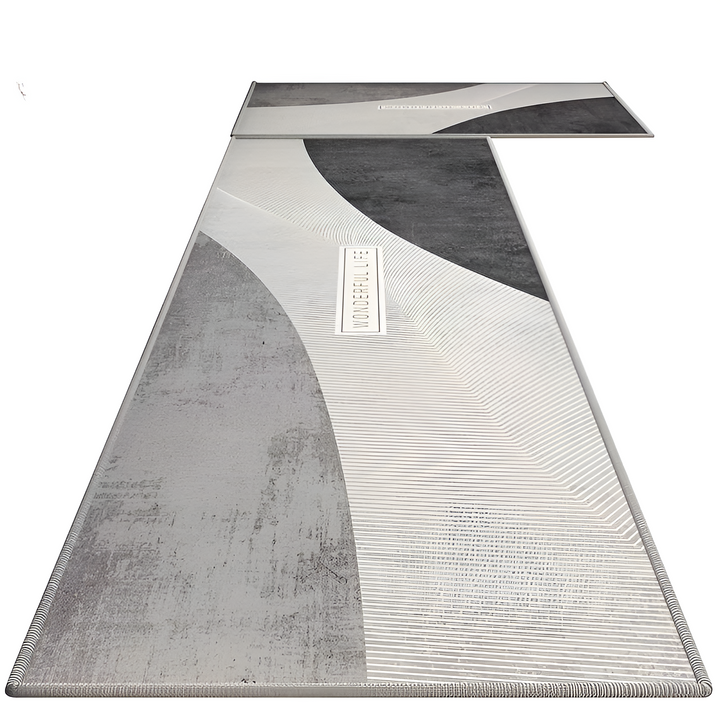 Premium cushioned kitchen mat, anti-fatigue for foot relief. Washable, non-slip, ideal home decor.