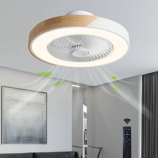 56cm Modern Bladeless Ceiling Fan with LED Light & Remote
