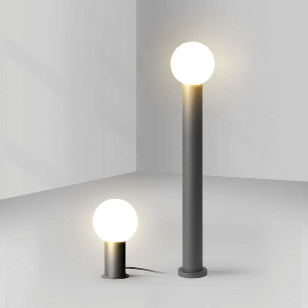 Modern LED Outdoor Path Light Metal Sphere Lamp