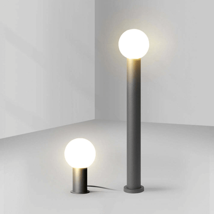 Modern LED Outdoor Path Light Metal Sphere Lamp