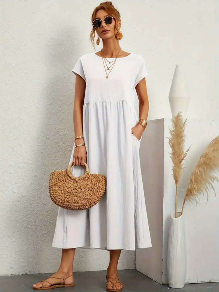 Summer Sleeveless Dress with Handbag