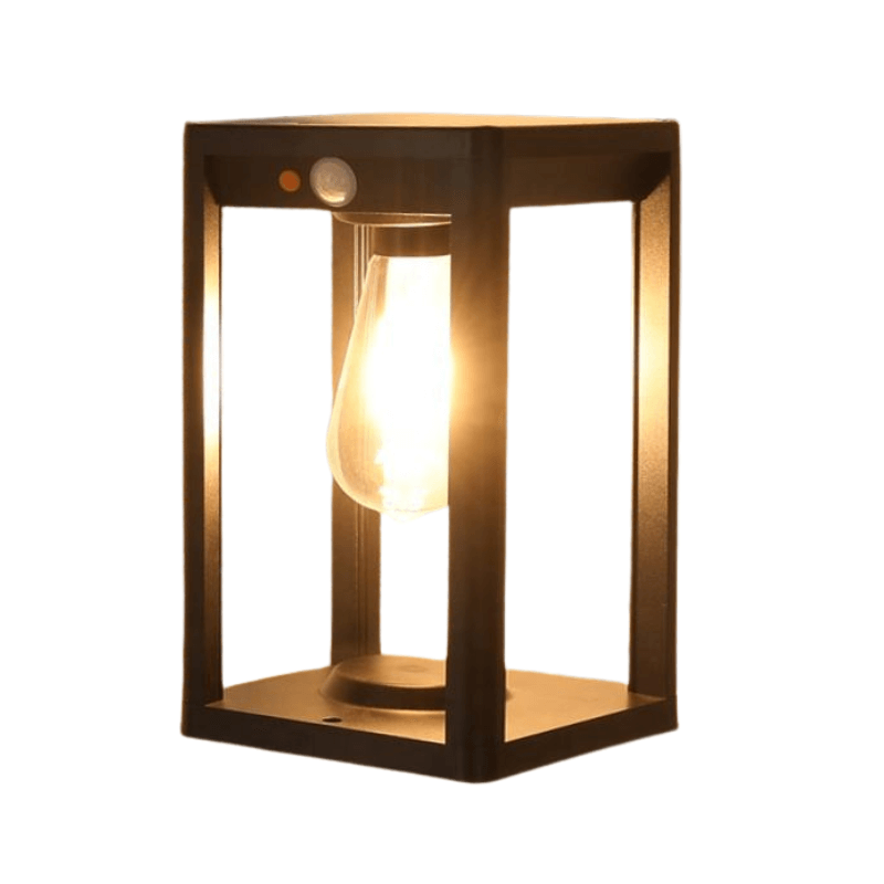 Solar Pillar Lamp with Motion Sensor - Outdoor LED Garden Light