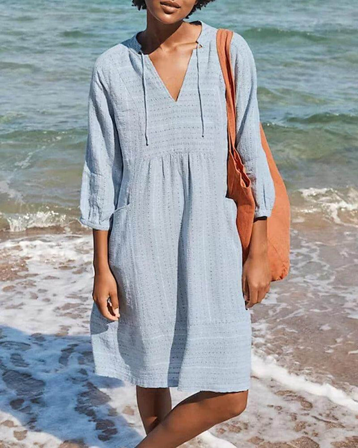Women's Elegant Long-Sleeve Shirt Dress