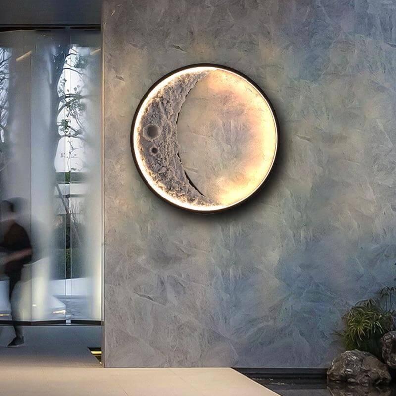 Modern Moon Shape LED Outdoor Wall Light