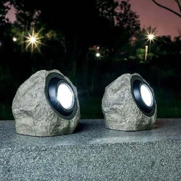 Solar Rock Garden Light - Outdoor LED Landscape Lighting