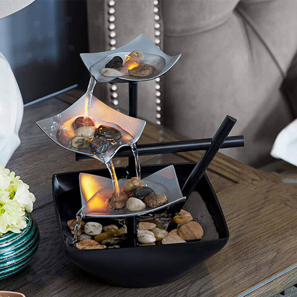 Tabletop Electric Water Fountain with Light