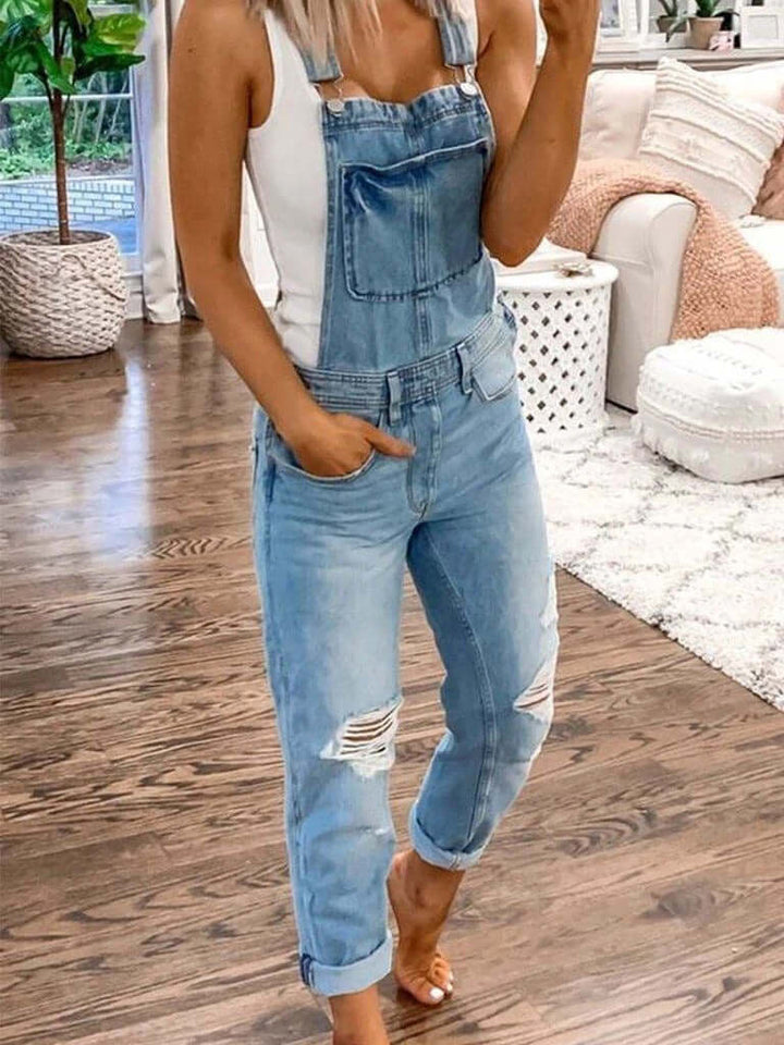 Women's Casual Denim Jumpsuit