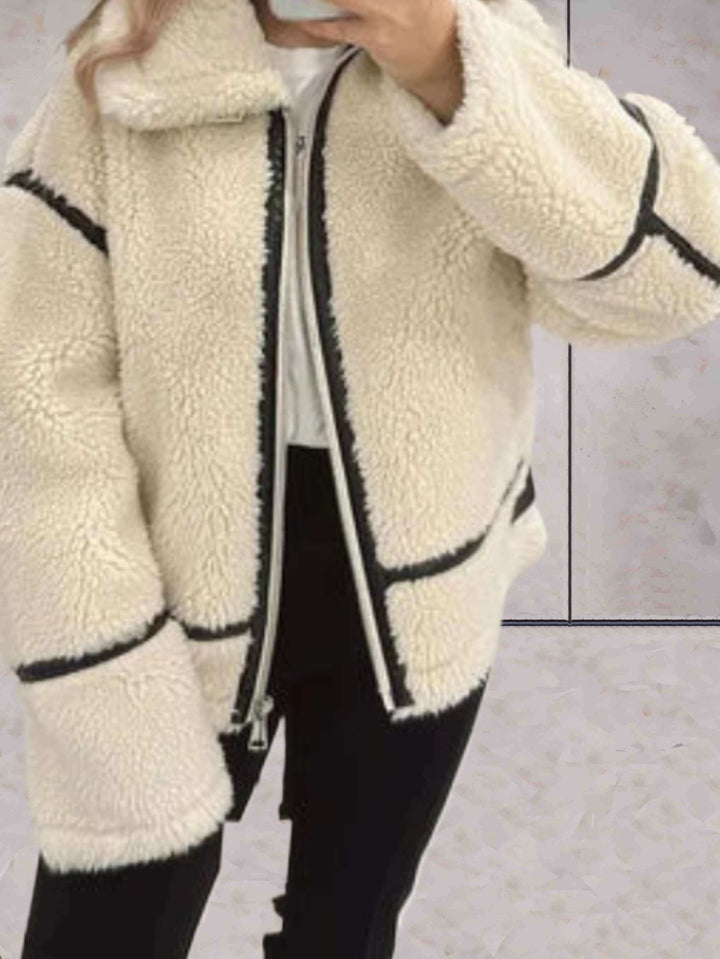 Women's Oversized Fleece Zip Jacket