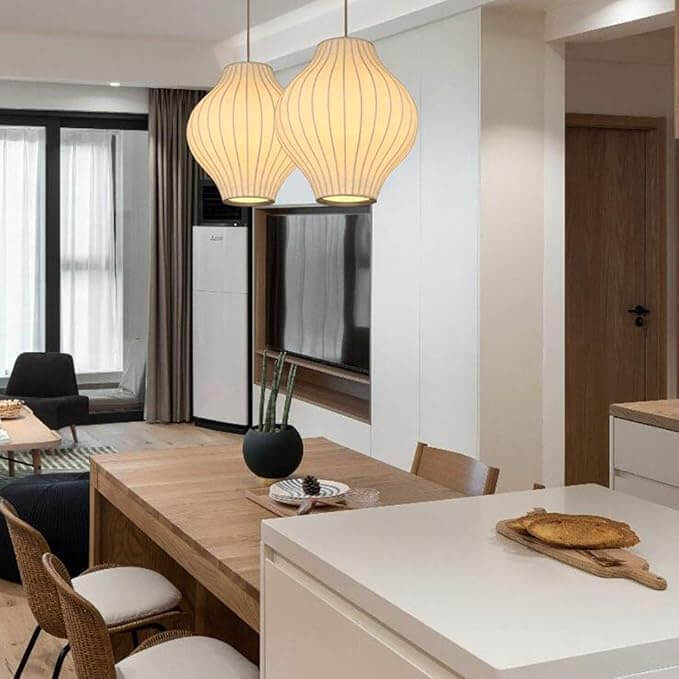 Modern Silk Pendant Light