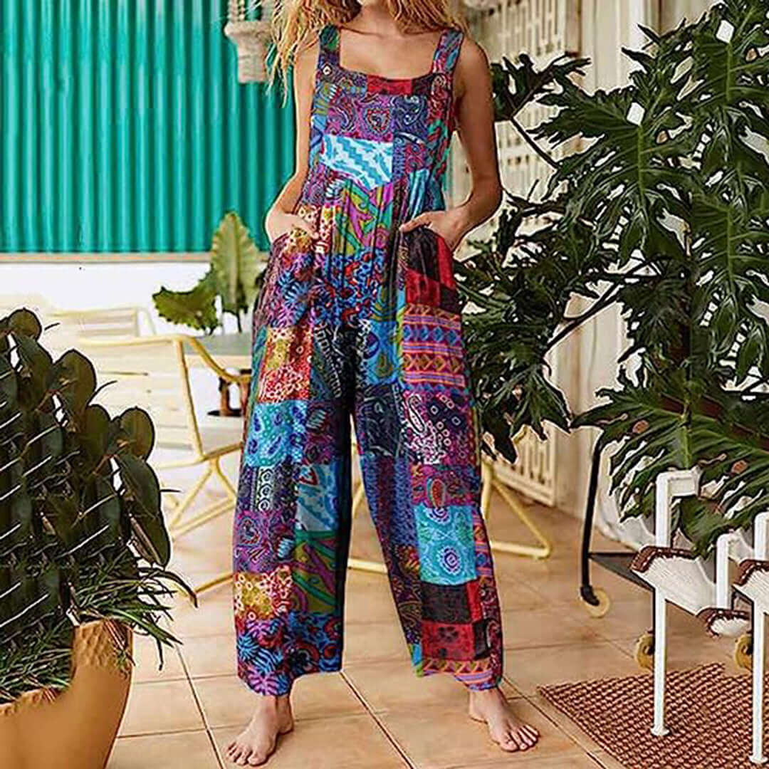 Women's Wide Leg Sleeveless Jumpsuit