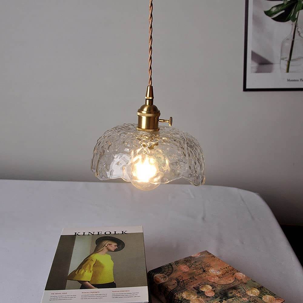 Modern Brass & Glass Pendant Light