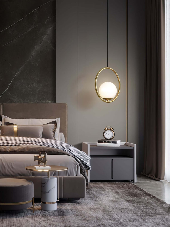 Modern Pendant Lamp with Metal & Glass