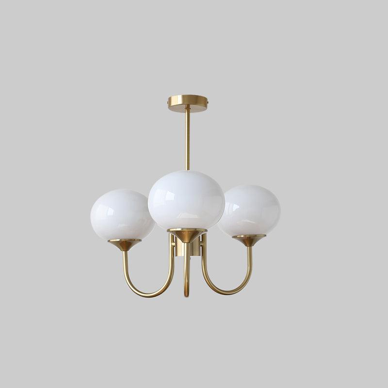 Pink Glass Ceiling Light Fixture Modern Chandelier