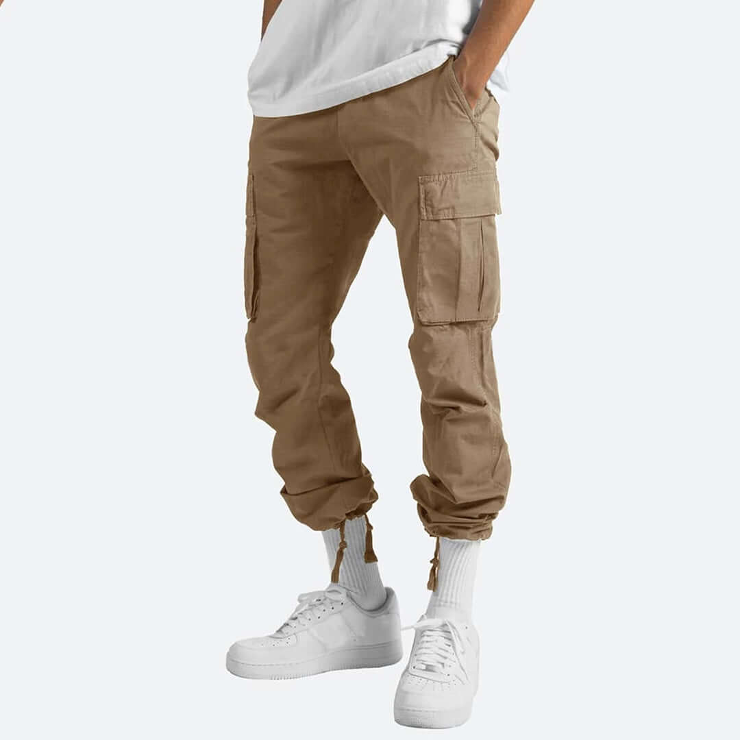 Men's Casual Cargo Trousers with Multiple Pockets