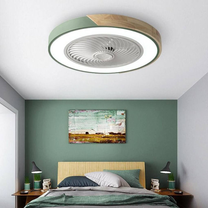 Modern Bladeless Ceiling Fan with LED Light & Remote