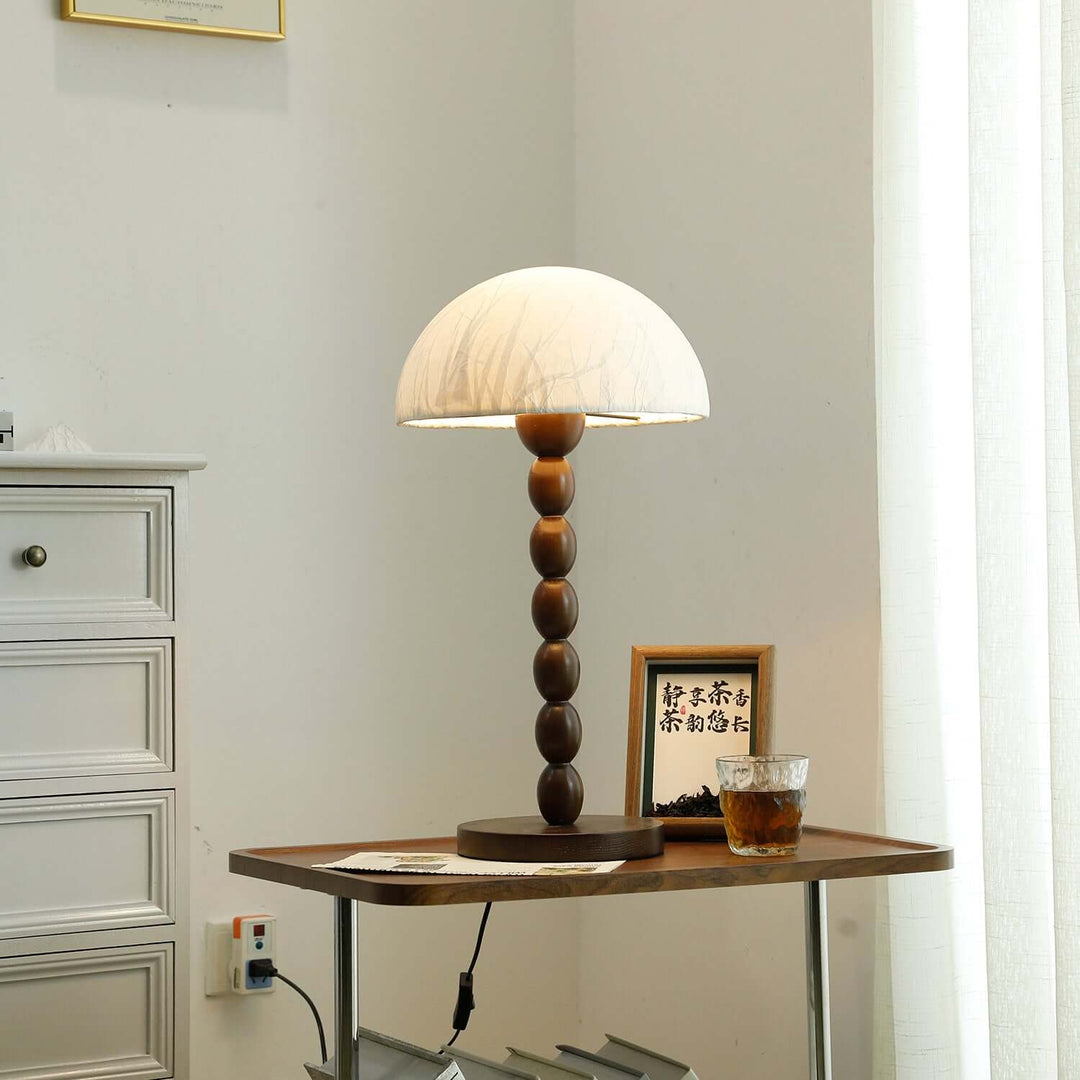 Wooden Table Lamp with Rice Paper Shade 30cm