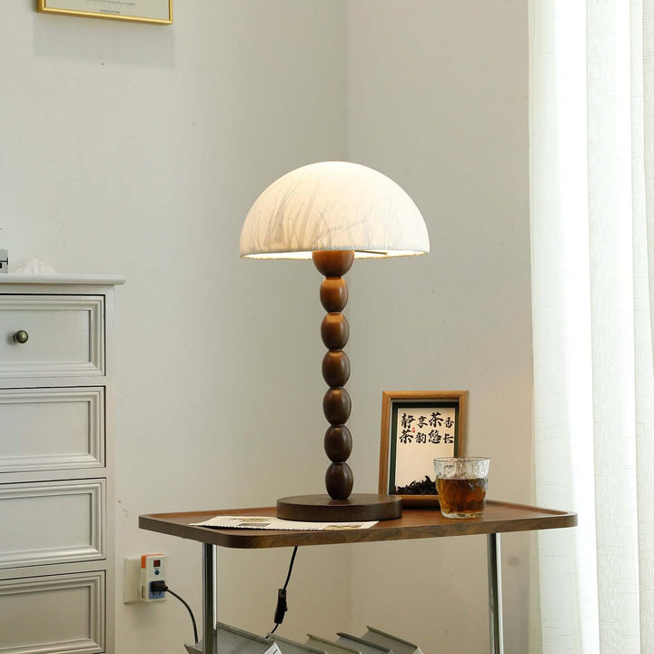 Wooden Table Lamp with Rice Paper Shade 30cm