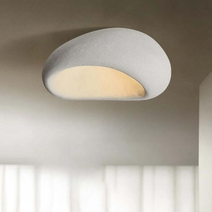 Wabi-Sabi Style Resin Ceiling Light Fixture