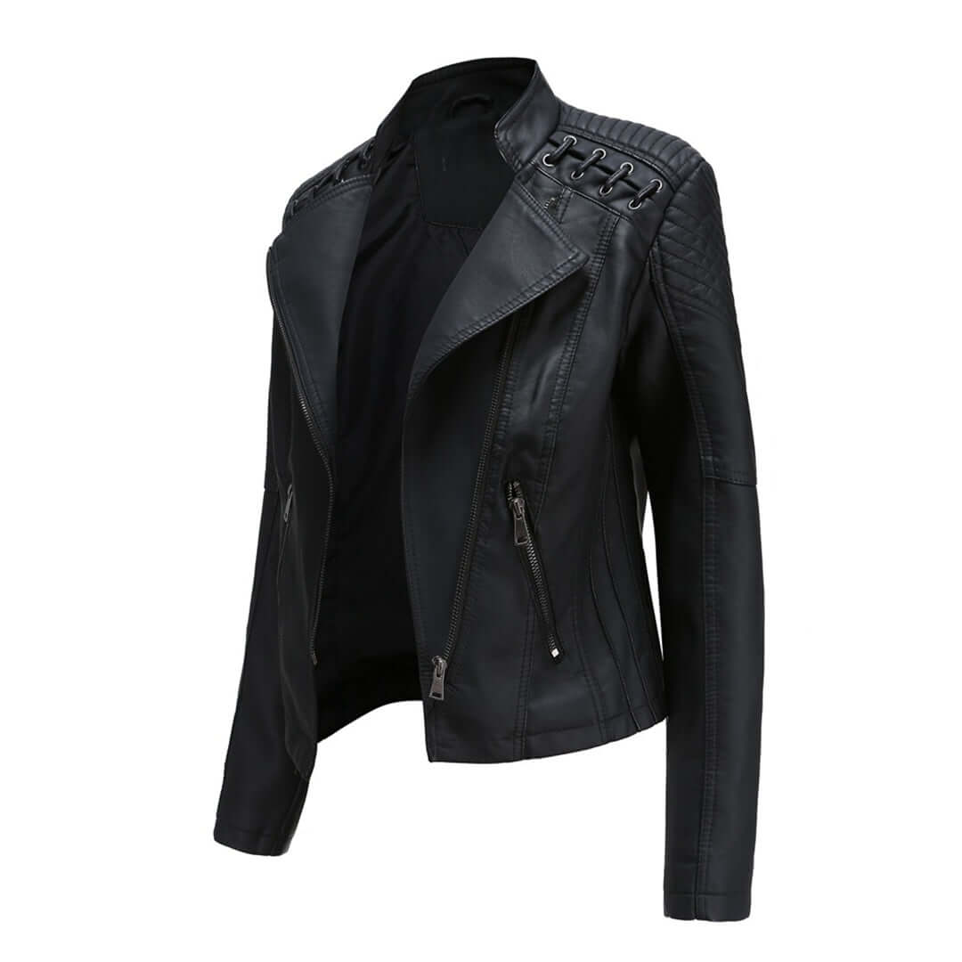 Women's Faux Leather Biker Jacket