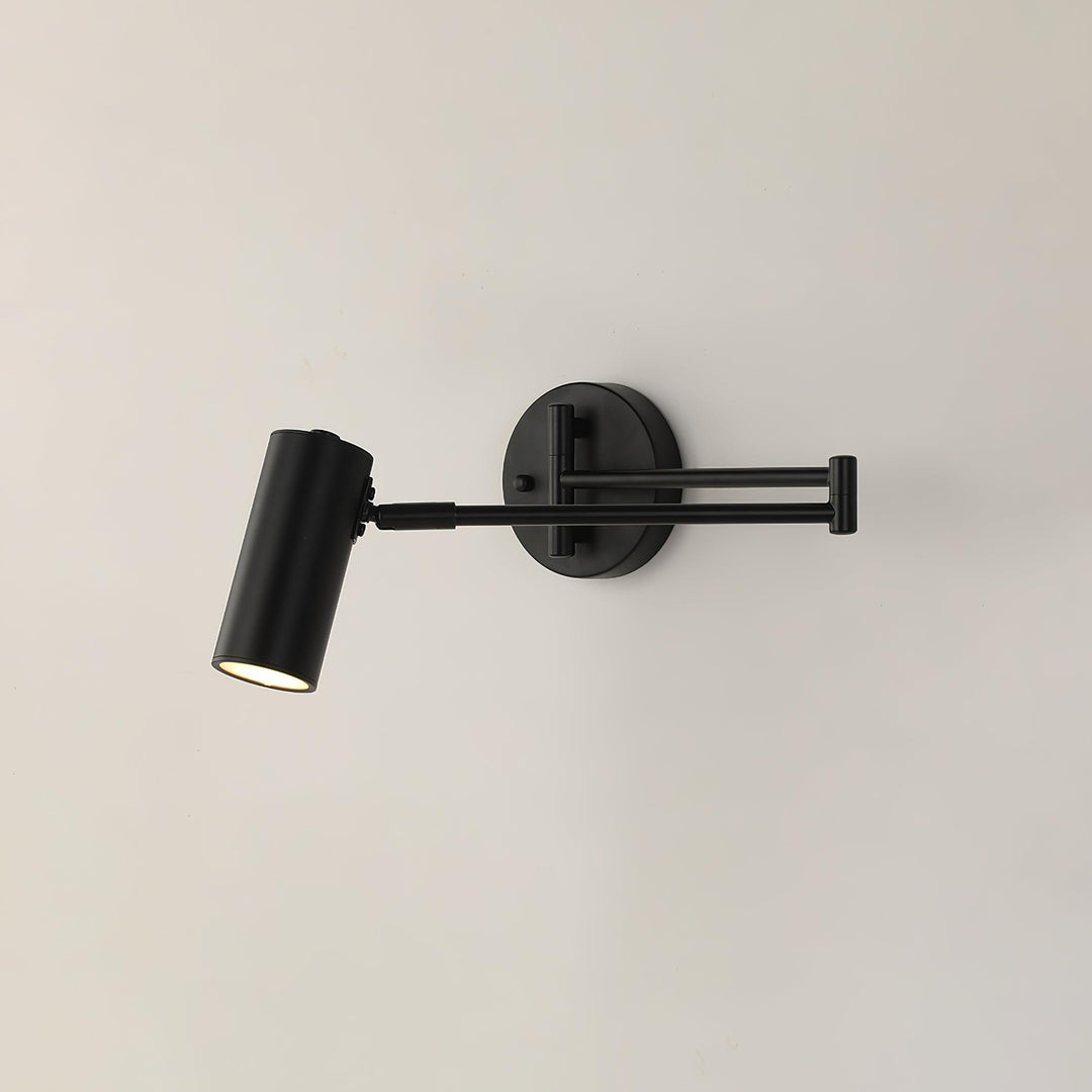 Adjustable Metal Swing Arm Wall Lamp with Integrated LED