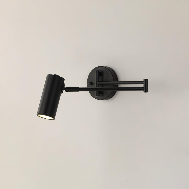 Adjustable Metal Swing Arm Wall Lamp with Integrated LED