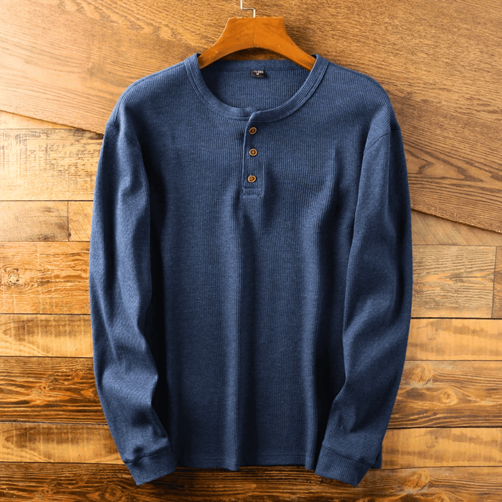 Men's Soft Cotton Henley Neck Shirt
