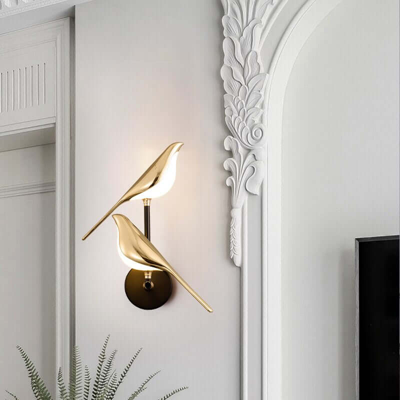Modern Bird Wall Light with Magnetic Feature