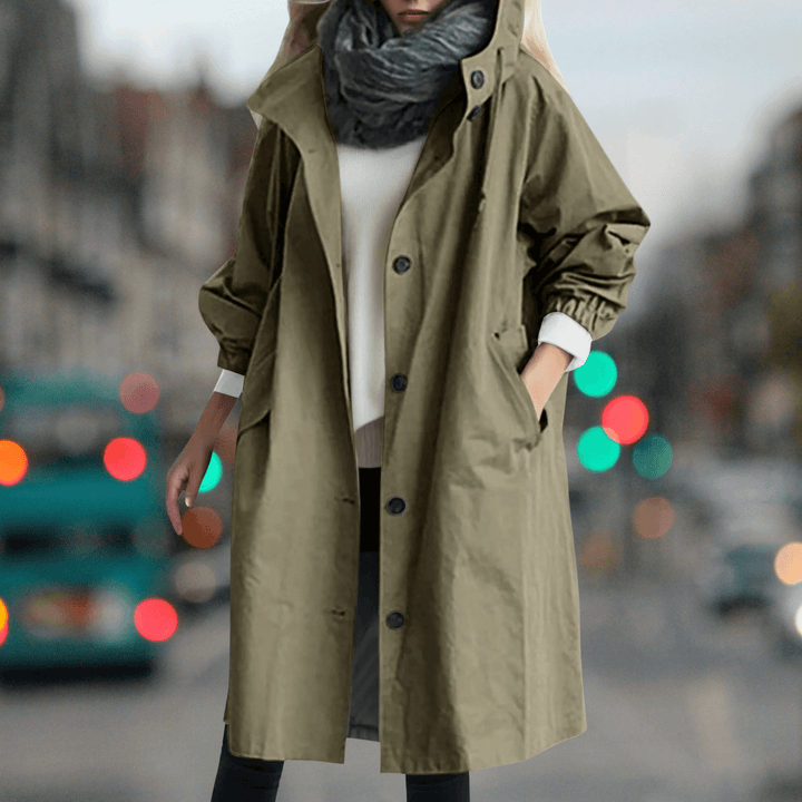 Women's Waterproof Teddy Lined Trench Coat
