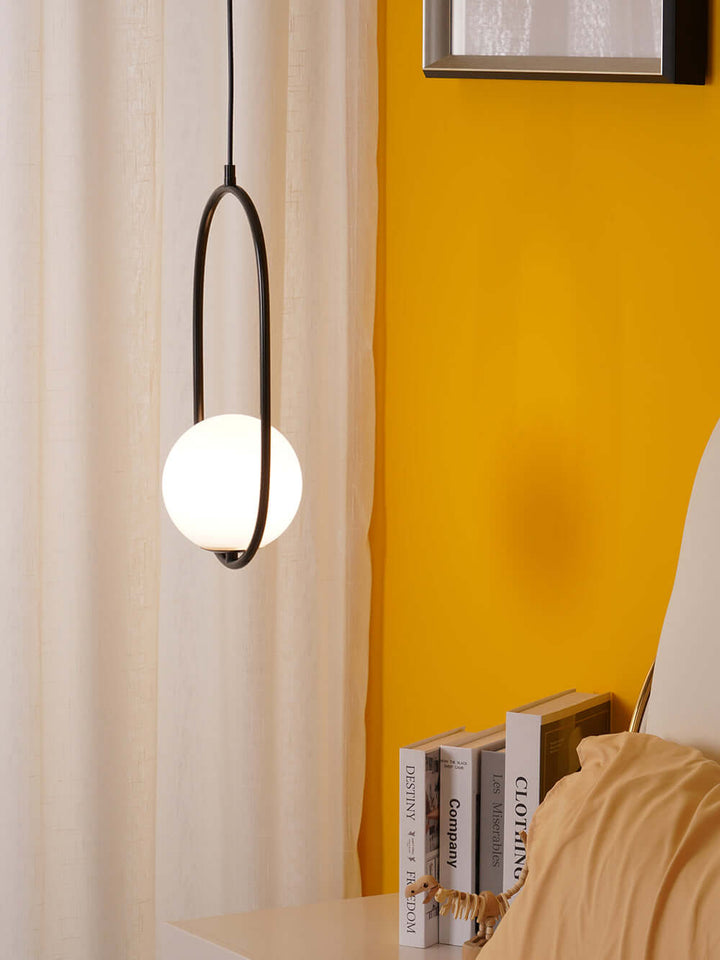Modern Pendant Lamp with Metal & Glass