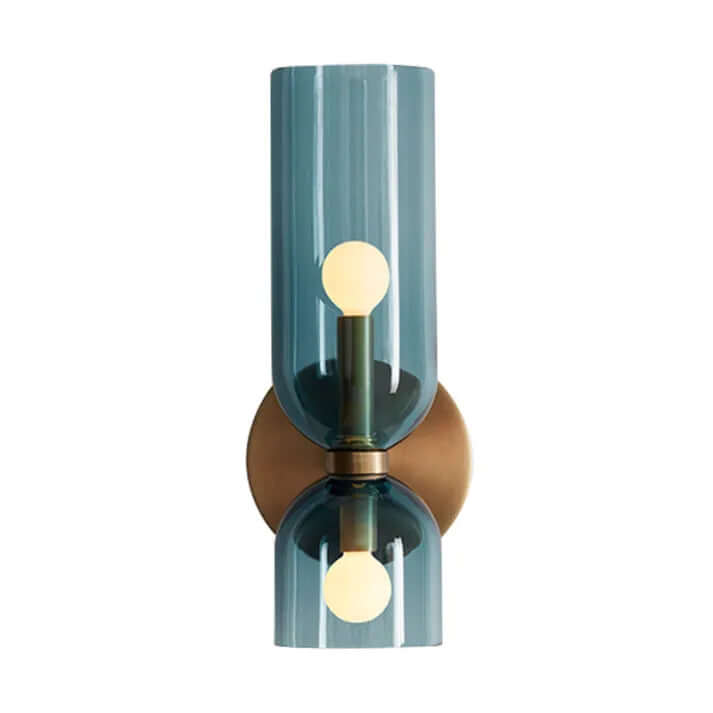 Modern Double Glass Wall Sconce Light Fixture