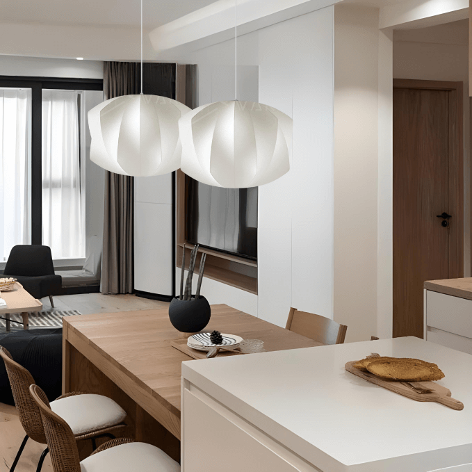 Modern Silk Pendant Light