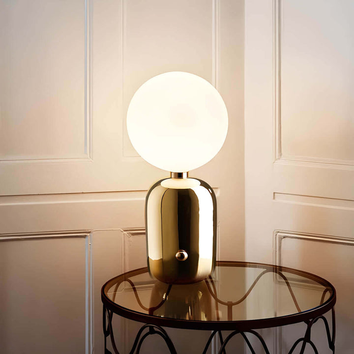 Elegant Metal & Glass Table Lamp with G9 Bulb - Gold, Black, White