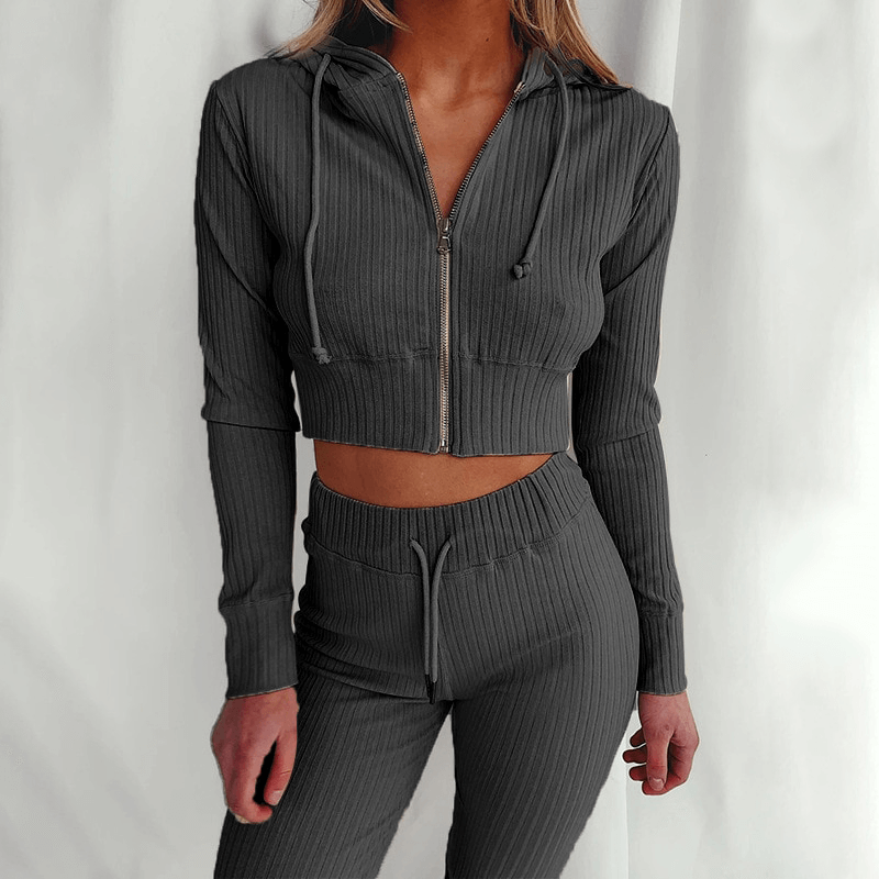 Women's Slim Fit Hoodie Tracksuit