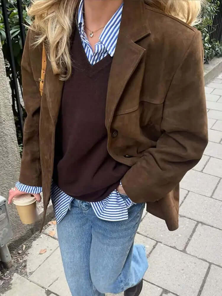Suede Jacket Classic Brown Jacket