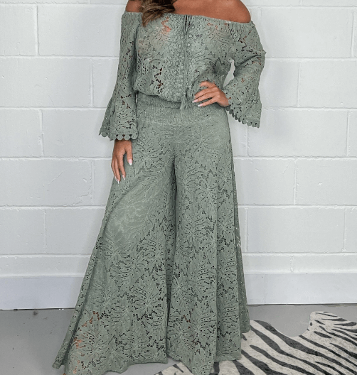 Women's Open-Knit Two-Piece Casual Set