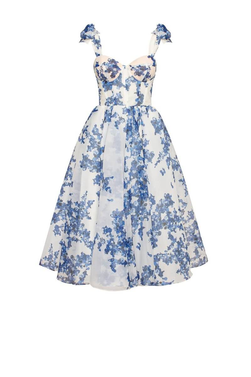 Elegant Blue Midi Dress