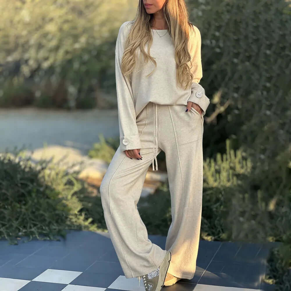 Women's Two-Piece Set - Breathable & Elegant