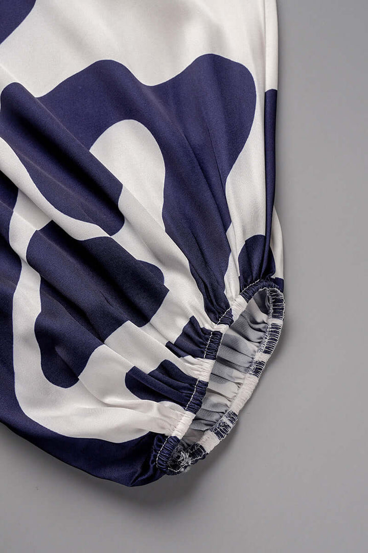 Women's Printed Off-Shoulder Long Sleeve Two-Piece Set