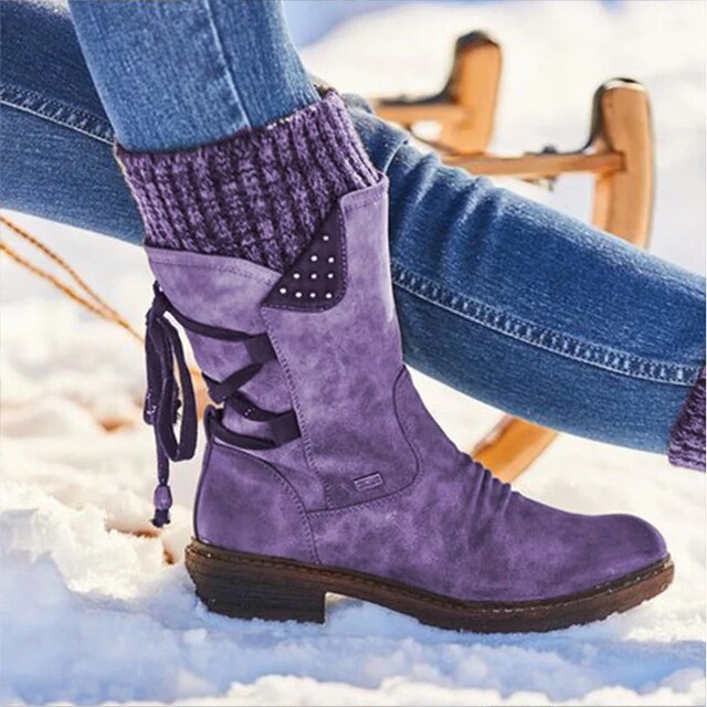 Bianca women's mid-calf snow boots, warm & cozy for winter, ideal for cold weather comfort & style.