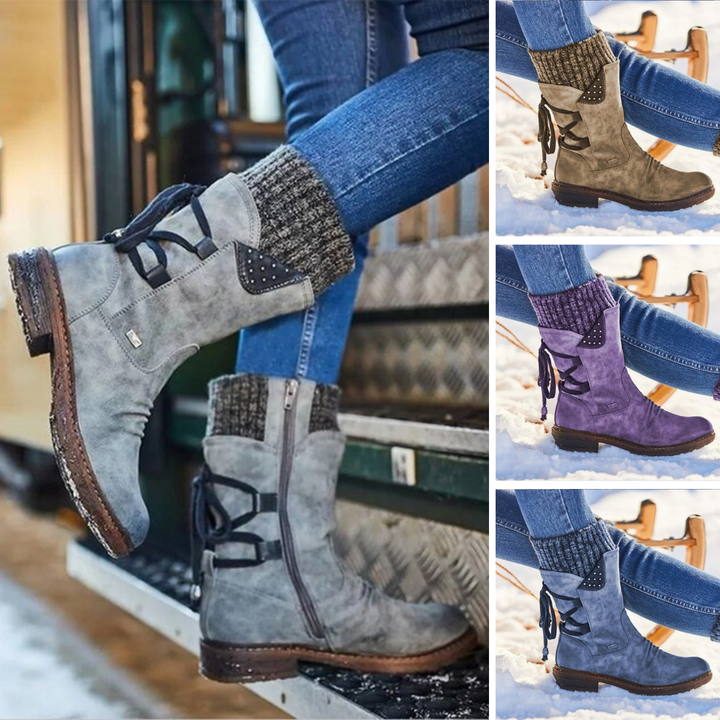 Durable Bianca mid-calf snow boots for women, a comfortable and warm choice for cold winter adventures.