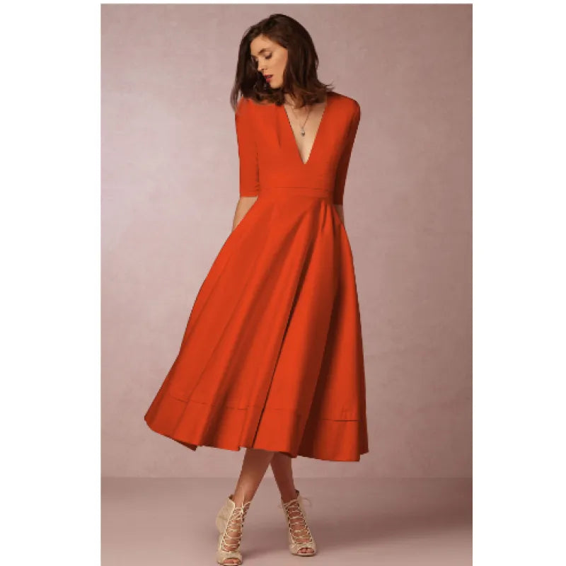 "Black A-Line V-Neck Short Sleeve Mini Dress for Spring/Summer, women's flattering silhouette, breezy and elegant style."