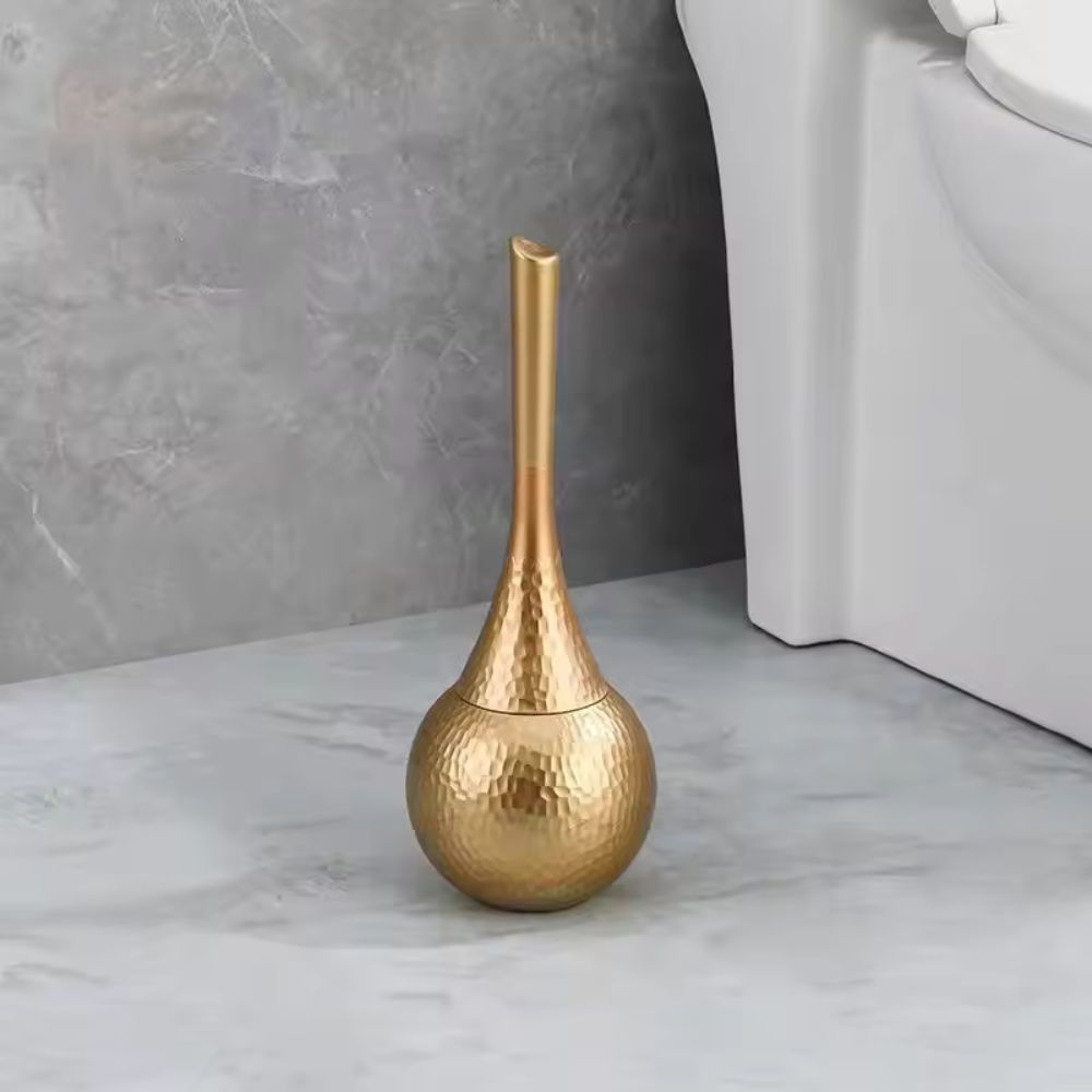 Black Luxe luxury toilet brush with discreet storage, perfect for a modern bathroom and elegant home hygiene.