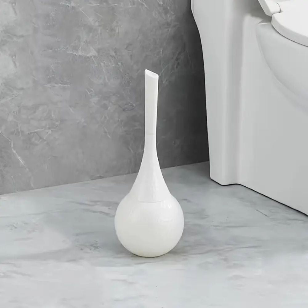 Ivory Pearl modern toilet brush, an elegant bathroom accessory for luxury homes with discreet storage.