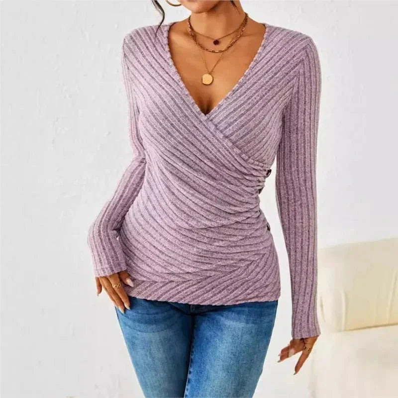 Green women's comfortable long sleeve shaping top, providing tummy tucking & elegant body contouring.
