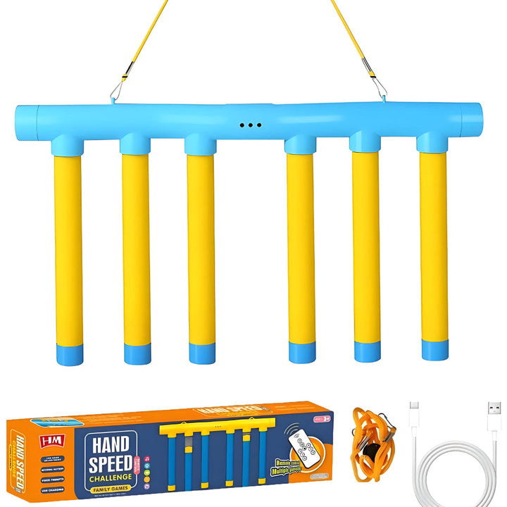 Fun Kids' Reflex Reaction Game Trainer. Blue & yellow falling stick challenge to improve focus and agility.
